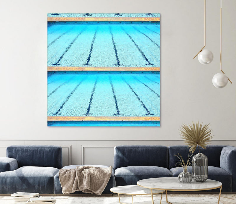 Œuvre d’art murale Giant Art « Whales Of Time » 72 x 72