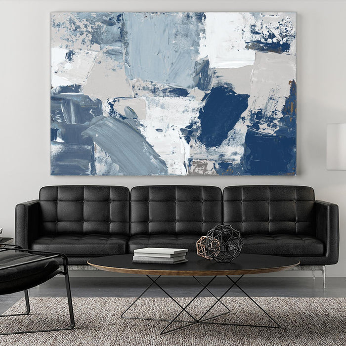 Œuvre d’art murale Giant Art « Blue Combo » 84 x 54