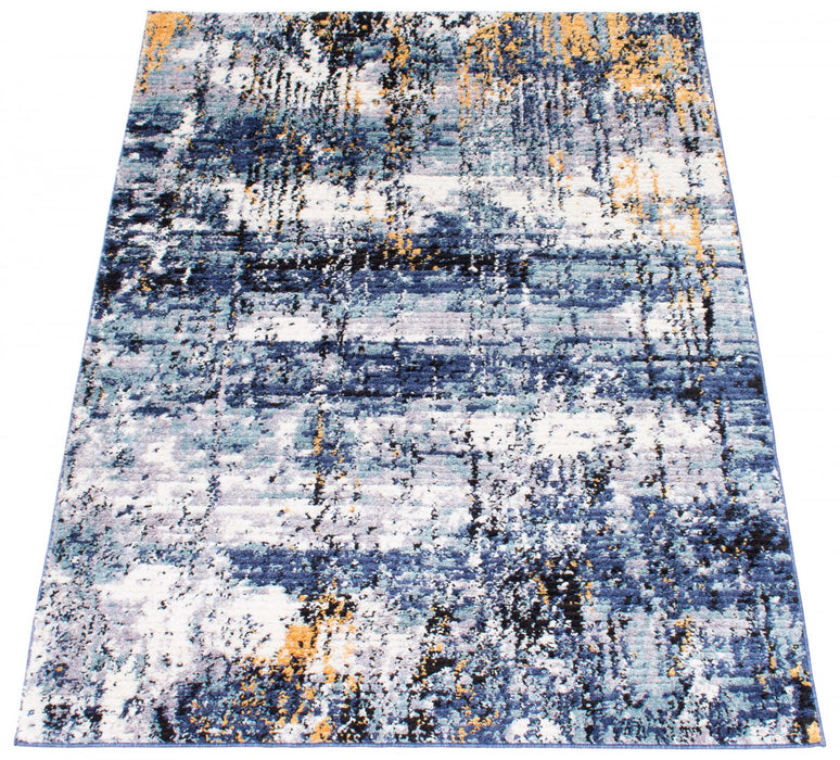 Carpette Paloma Marble bleue - 5 pi 3 po x 7 pi 3 po