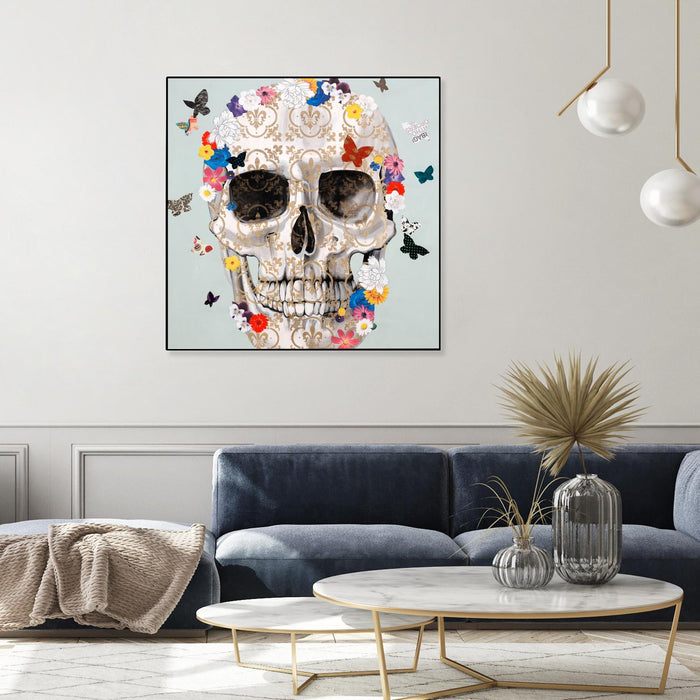 Œuvre d’art murale sur toile encadrée noire « Party Favor » 20 x 20