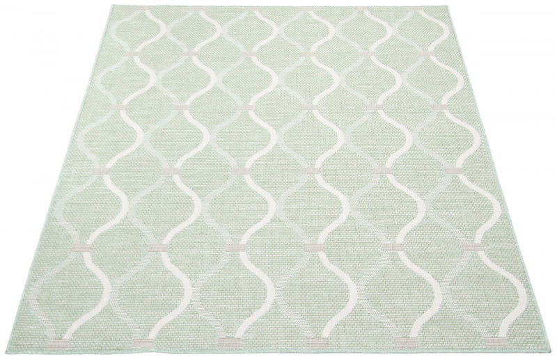 Carpette Neisha Abstract menthe 6 pi 7 po x 9 pi 6 po