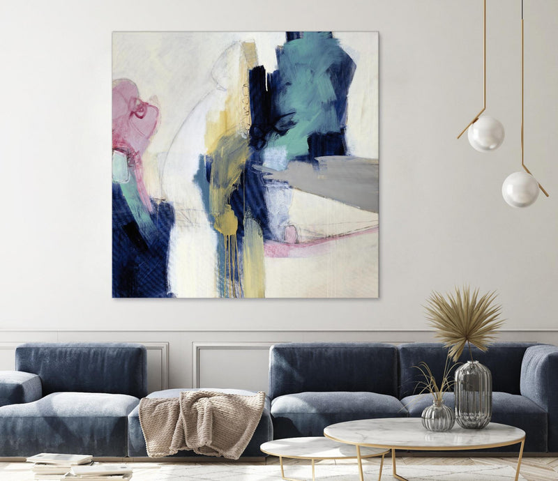 Œuvre d’art murale Giant Art « Acrobatic Swimmer » 54 x 54