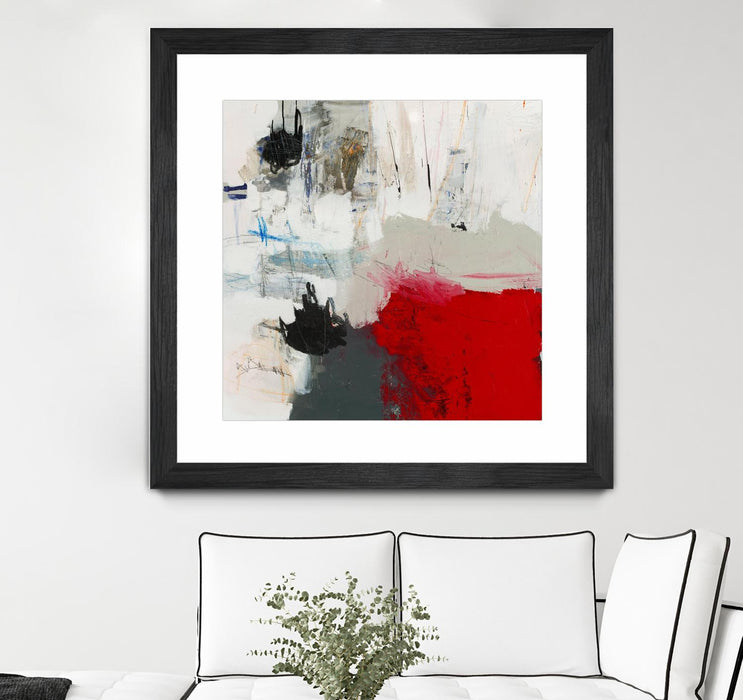 Œuvre d'art murale sur toile encadrée noire « The Mountain Comes To You » 36 x 36