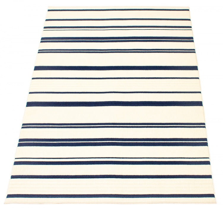 Carpette Talya bleueivoire 5 pi 3 po x 7 pi 7 po