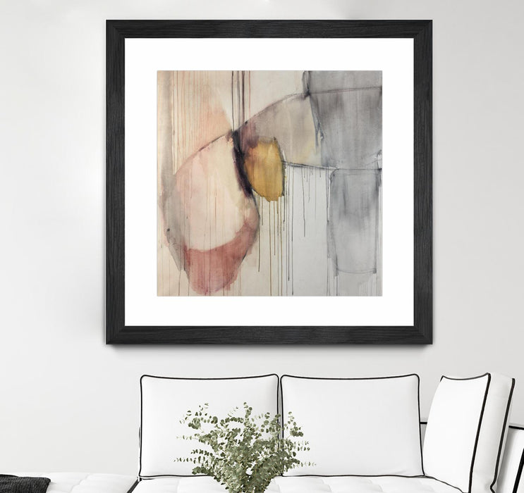 Œuvre d’art murale encadrée noire et mate « Trapped Silence » 30 x 30