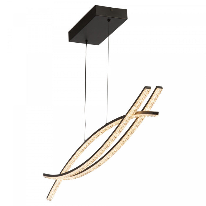 Luminaire suspendu Nova noir à DEL de 30 W
