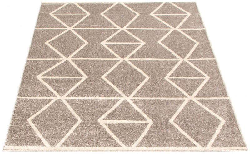 Carpette Anandi gris-ivoire - 3 pi 11 pox 5 pi 7 po