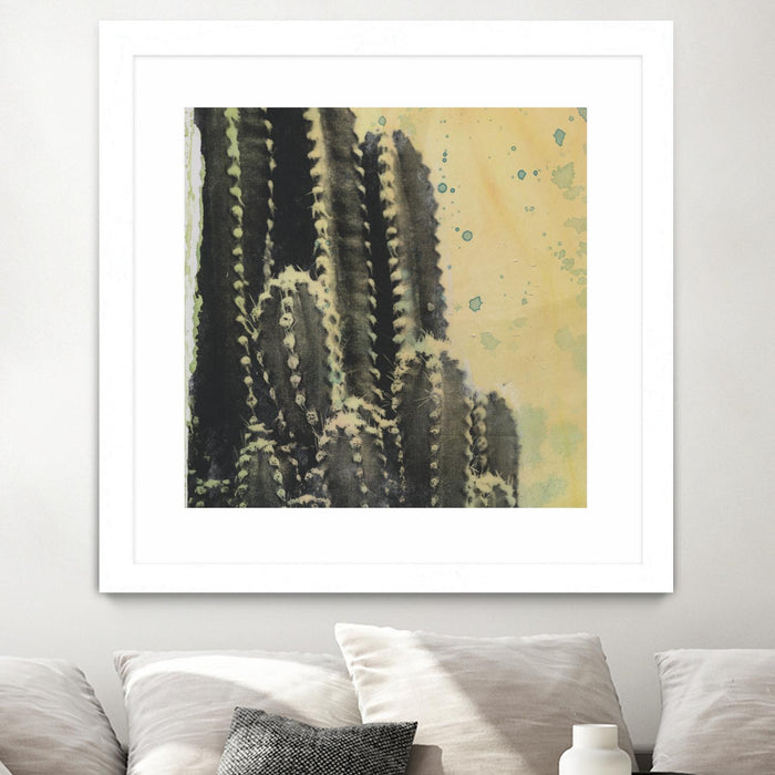 Œuvre d’art murale encadrée blanche et mate « Desert Dreams Iv » 36 x 36