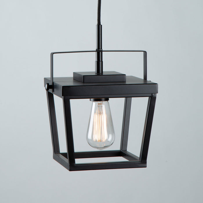 Luminaire suspendu I Carriage noir à 1 ampoule