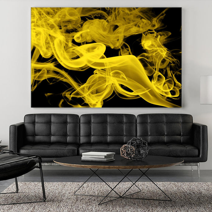 Œuvre d’art murale Giant Art « Yellow Smoke » 84 x 54