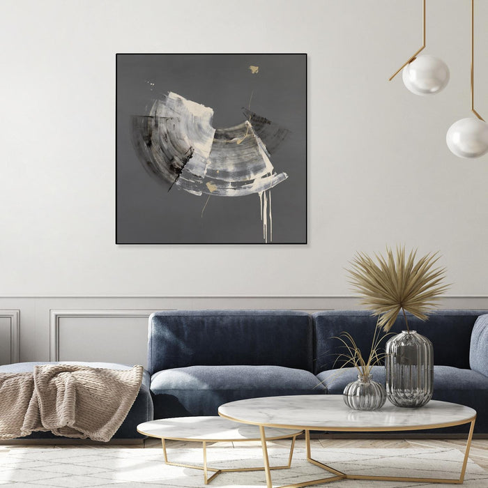 Œuvre d’art murale sur toile encadrée noire « Elegance » 20 x 20