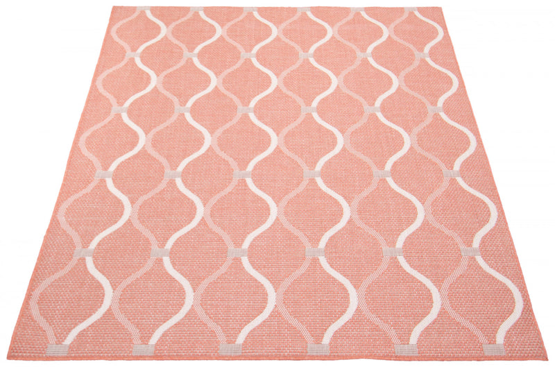 Carpette Neisha Abstract corail 6 pi 7 po x 9 pi 6 po