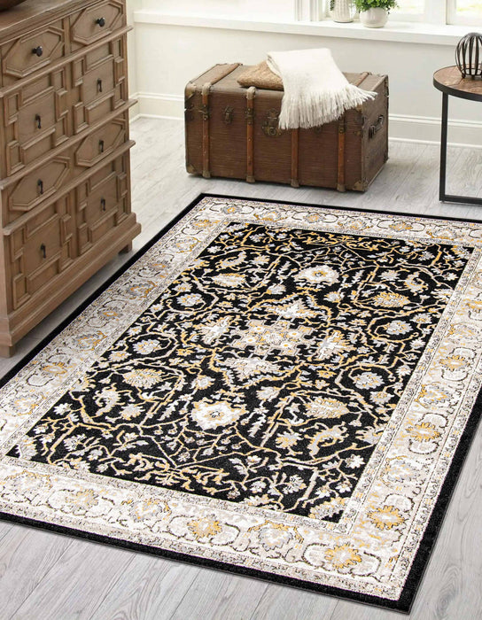 Carpette Legacy noire lavable à la machine - 3 pi 0 po x 5 pi 0 po