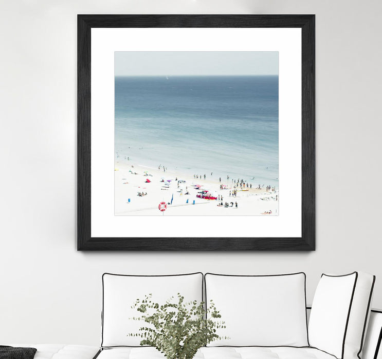 Œuvre d’art murale encadrée noire et mate « Sesimbra Ii » 30 x 30