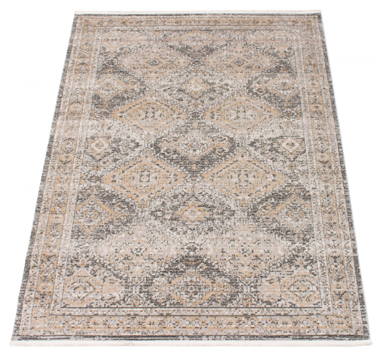 Carpette Leandra taupe/grise 6 pi 7 po x 9 pi 6 po