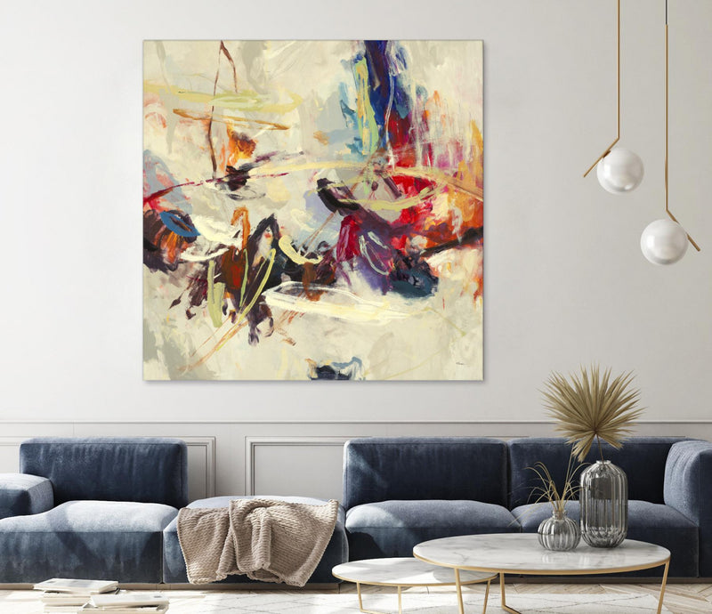 Œuvre d’art murale Giant Art « Positive Energy Iii » 72 x 72