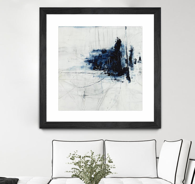 Œuvre d’art murale encadrée noire et mate « Superior » 36 x 36