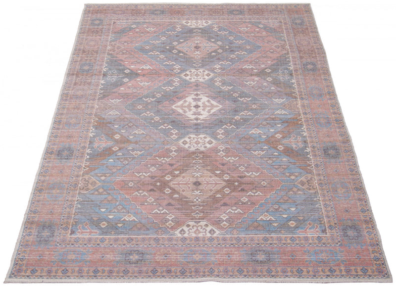 Carpette Samia bleue 7 pi 10 po x 10 pi 0 po