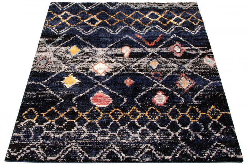 Carpette Makondo Classic bleu marin - 6 pi 7 pox 9 pi 6 po