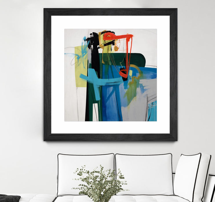 Œuvre d’art murale encadrée noire et mate « Return The Fork » 36 x 36