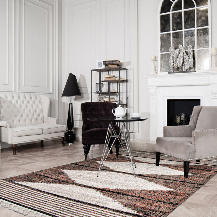  Carpette Vera Losange ivoire - 7 pi 10 po x 10 pi 5 po