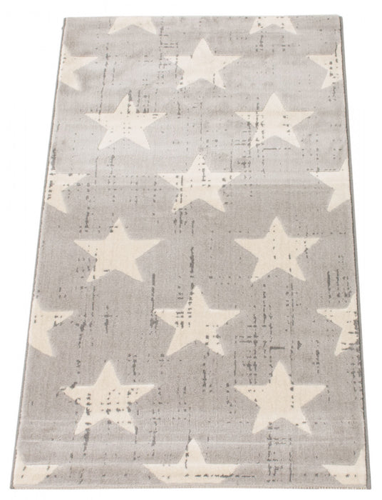 Carpette Ira gris clair 2 pi 8 po x 4 pi 11 po
