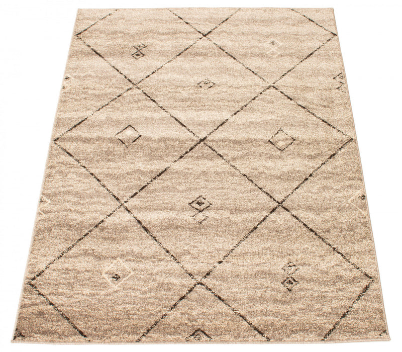 Tapis Grande, gris / brun, 6 pi 7 po X 9 pi 6 po