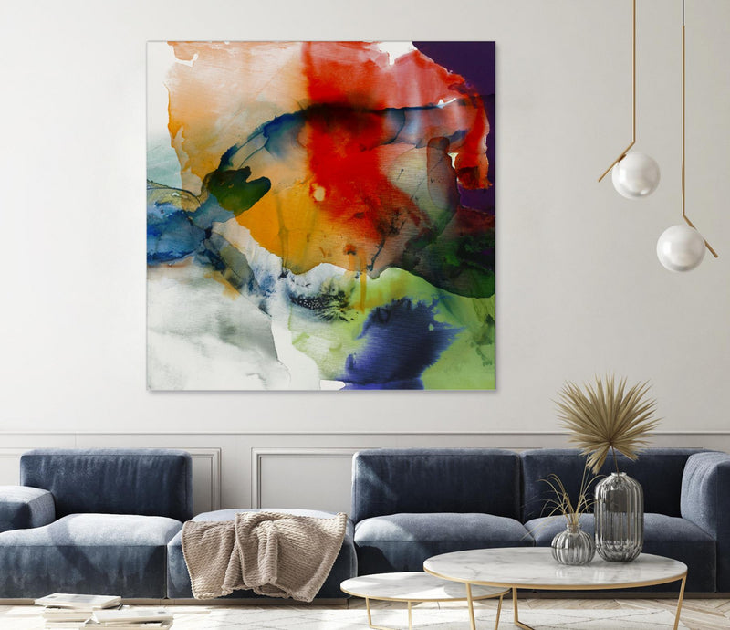 Œuvre d’art murale Giant Art « Vibrant Terrain I » 72 x 72