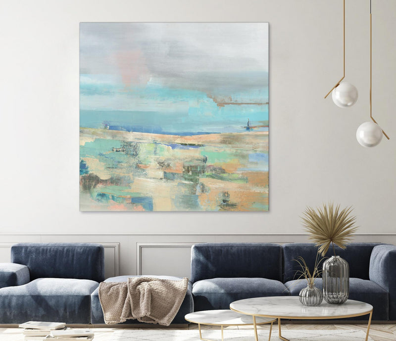 Œuvre d’art murale Giant Art « Low Tide I » 54 x 54