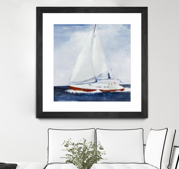 Œuvre d’art murale encadrée noire et mate « Chasing The Sun » 36 x 36