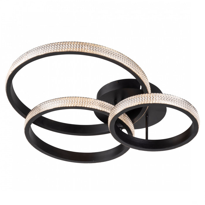 Plafonnier affleuré Nova noir à DEL de 40 W