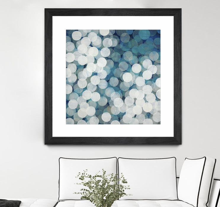 Œuvre d’art murale encadrée noire et mate « Head In The Clouds » 36 x 36