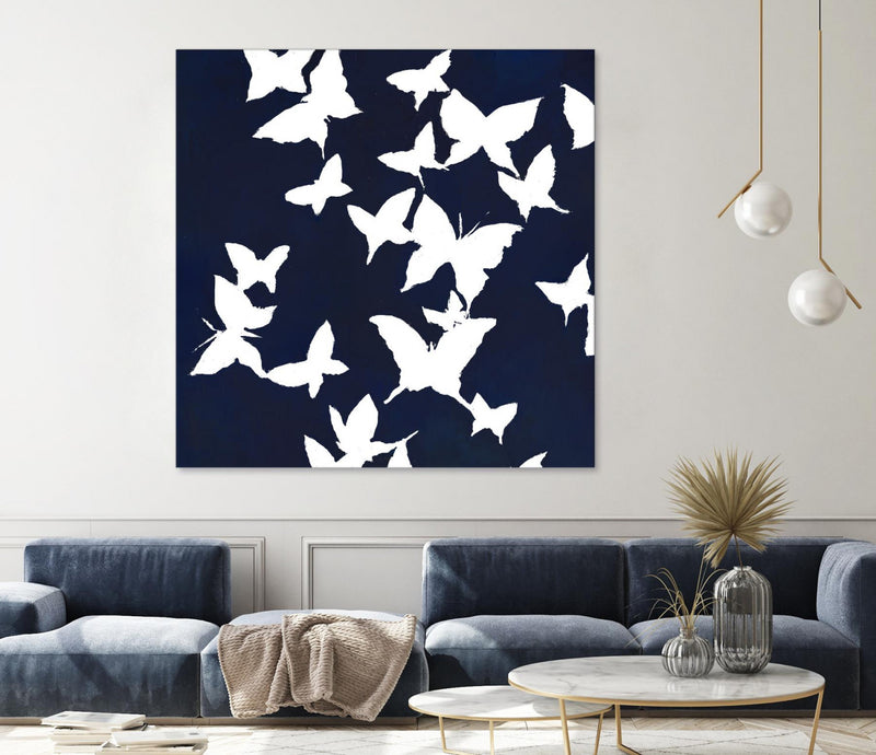 Œuvre d’art murale Giant Art « Flutterbys V3 » 54 x 54