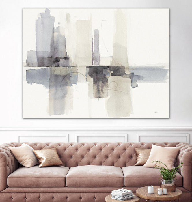 Œuvre d’art murale Giant Art « Improvisation Ii Gray » 72 x 54