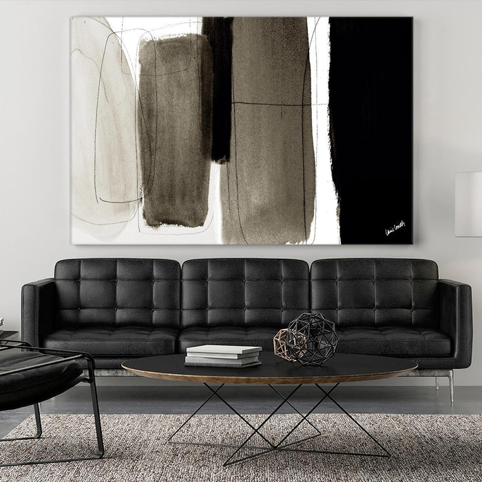 Œuvre d’art murale Giant Art « Dark Veil Abstract » 72 x 48