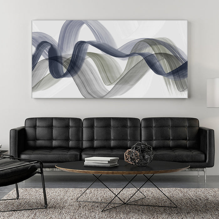 Œuvre d’art murale Giant Art « Bending Curves Ii » 72 x 36