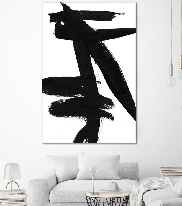 Œuvre d’art murale Giant Art « Composition In Black And White 9 » 84 x 54