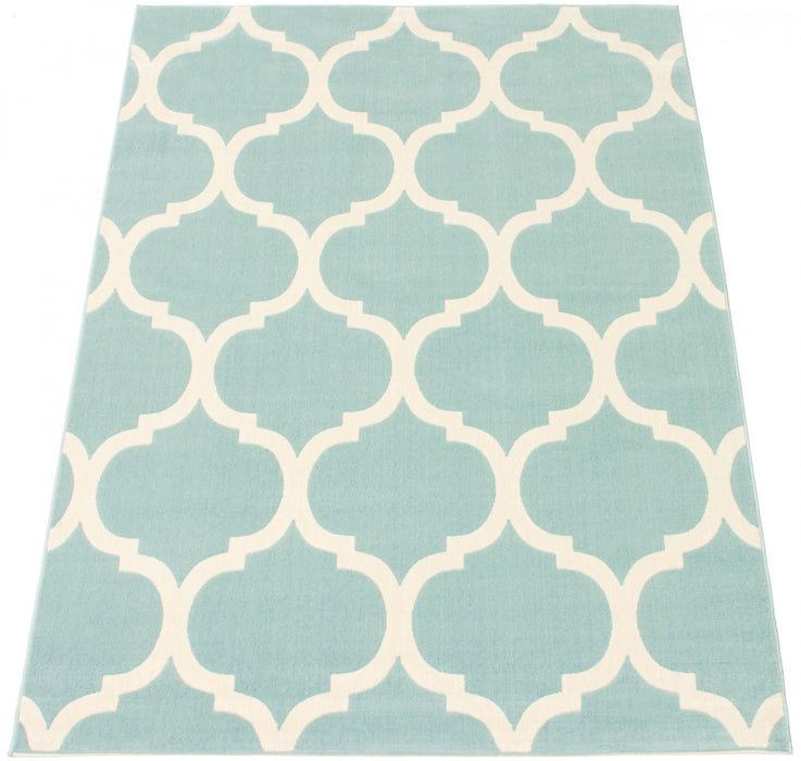 Carpette Aliya turquoise 5 pi 3 po x 7 pi 7 po