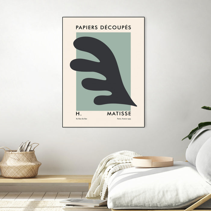 Œuvre d’art murale sur toile encadrée noire « Papiers Découpés Vi » 30 x 40