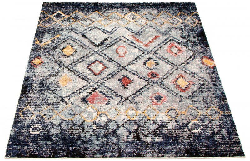 Carpette Makondo Classic bleu - 6 pi 7 pox 9 pi 6 po