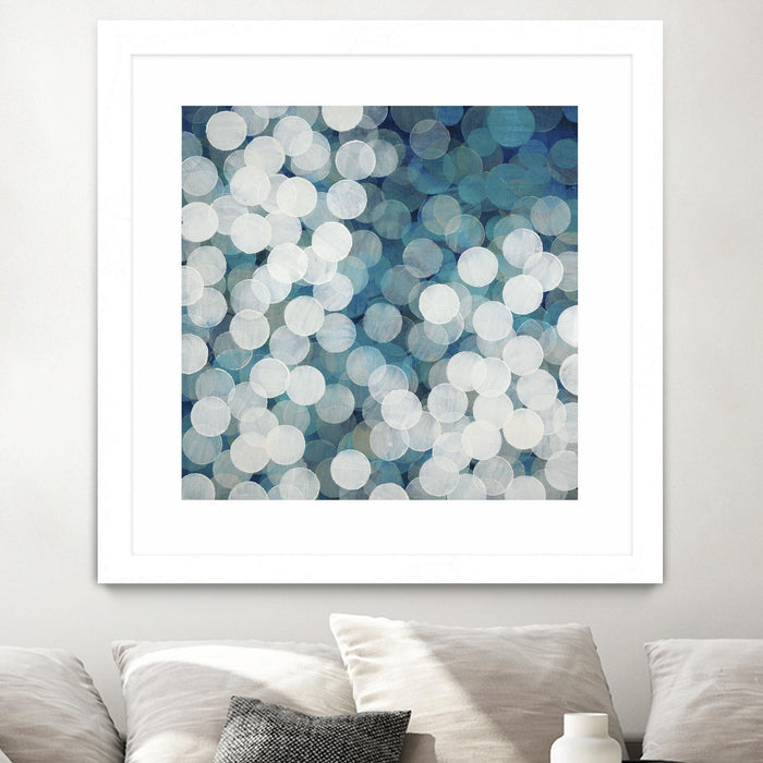 Œuvre d’art murale encadrée blanche et mate « Head In The Clouds » 30 x 30