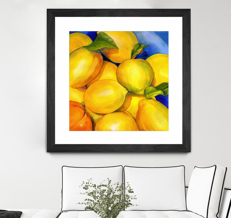 Œuvre d’art murale encadrée noire et mate « Zest For Life » 30 x 30