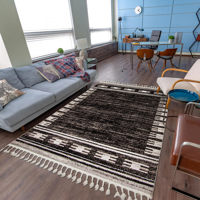  Carpette Vera Harmony noire - 5 pi 2 po x 7 pi 5 po