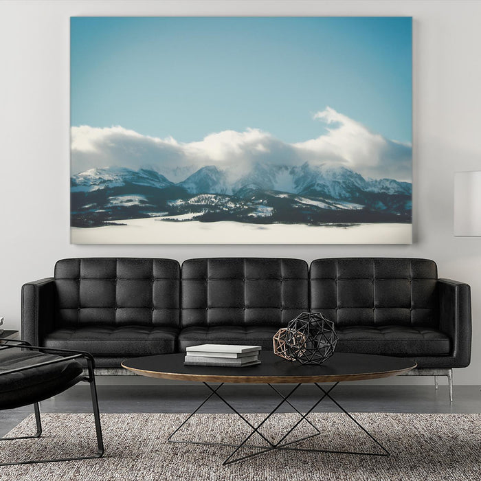 Œuvre d’art murale Giant Art « Bridger Mountain Cloud Cover » 72 x 48