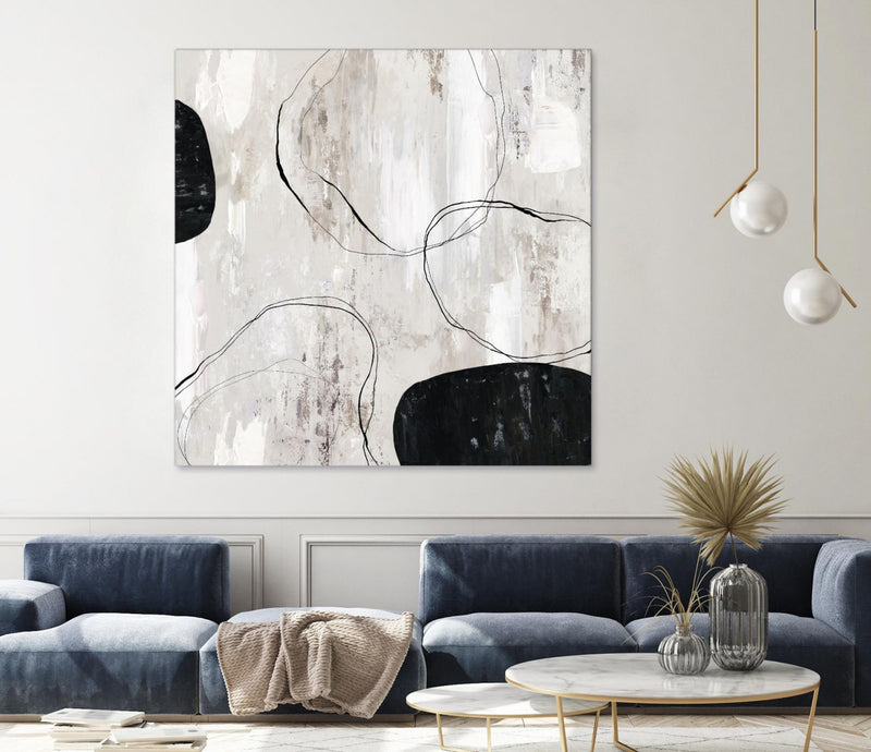 Œuvre d’art murale Giant Art « Falling Stones » 54 x 54