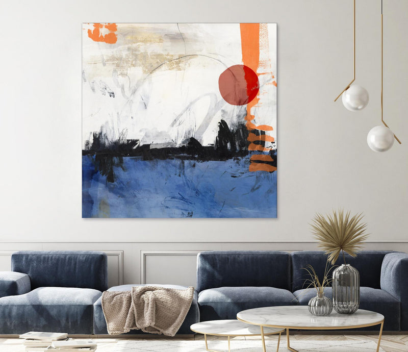 Œuvre d’art murale Giant Art « Midnight Rise I » 54 x 54