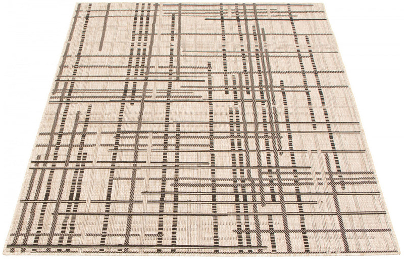 Carpette Sadie Burburry argent-noir - 5 pi 3 pox 7 pi 7 po