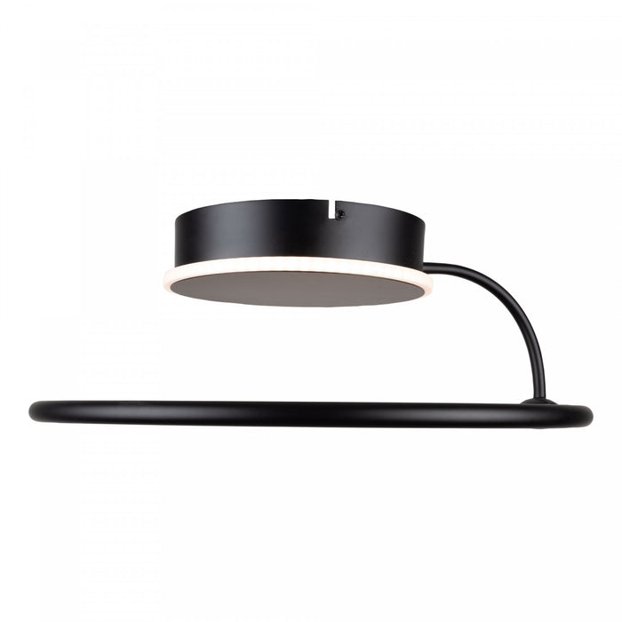 Plafonnier semi-affleuré IV Halo noir à DEL intégrées