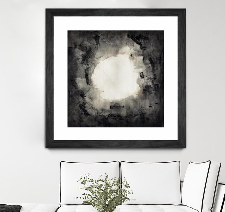Œuvre d’art murale encadrée noire et mate « Positives And Negatives Ii » 36 x 36