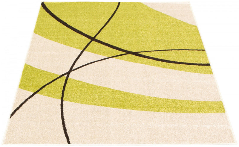 Carpette Carson crème-verte - 7 pi 10 pox 10 pi 2 po